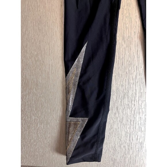 Heroine Sport Strike Leggings Mix Metal Black Size S Womens 25" - Picture 3 of 9